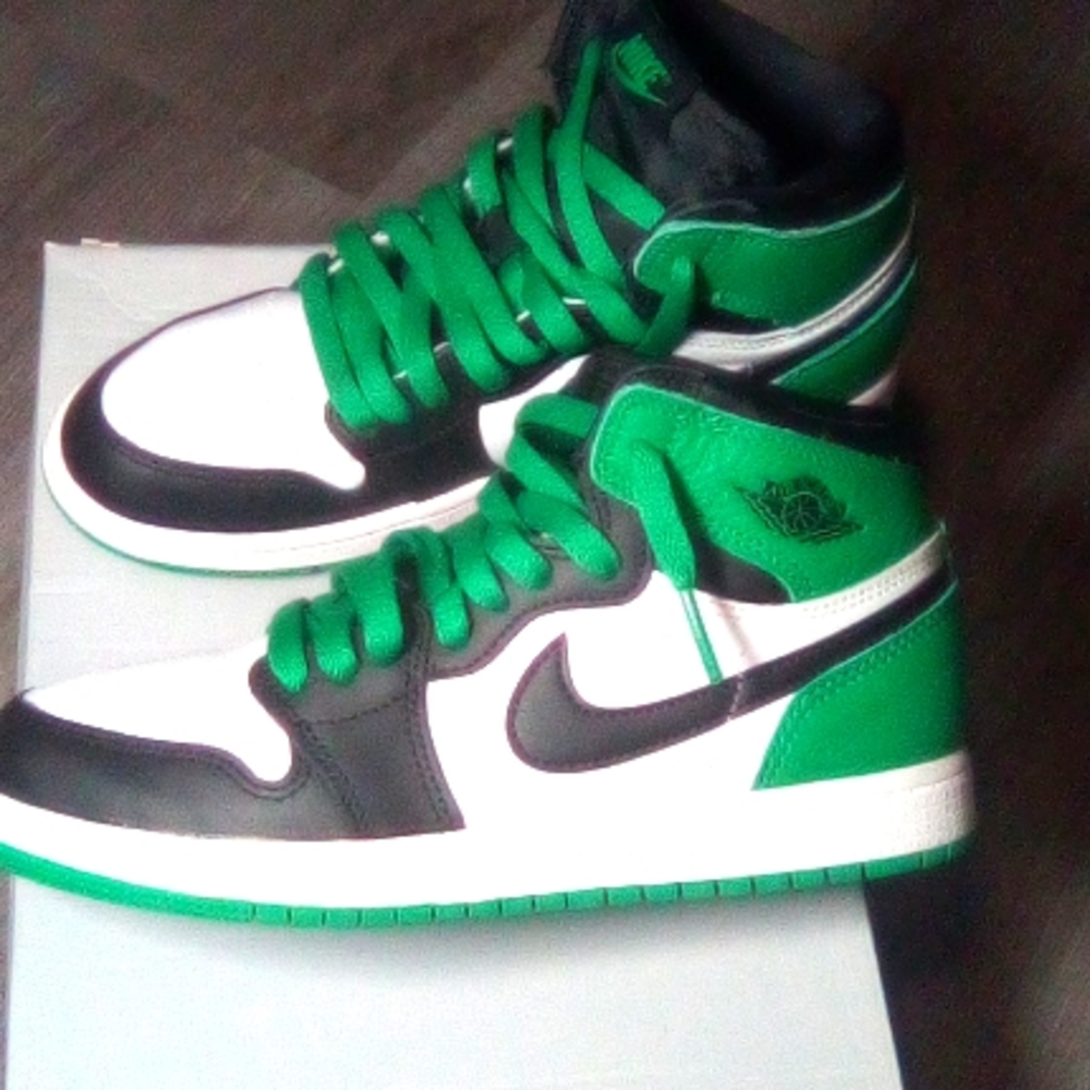 SOLD.  Kids Jordan Air I Retro Lucky Green (SOLD)